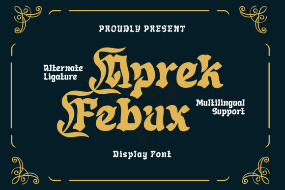 Aprek Febux Typeface for Bold Craft Designs