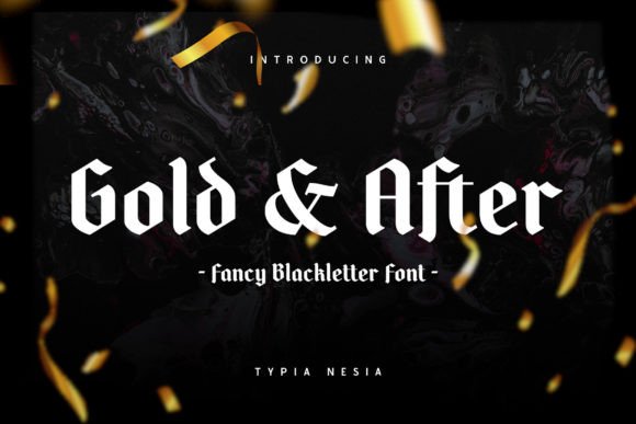 Gold and After Typeface for Vintage Branding