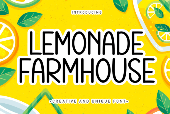 Lemonade Farmhouse Font for Small Business Branding