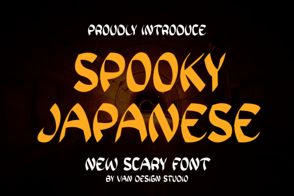 Spooky Japanese Typeface for Campaign Design
