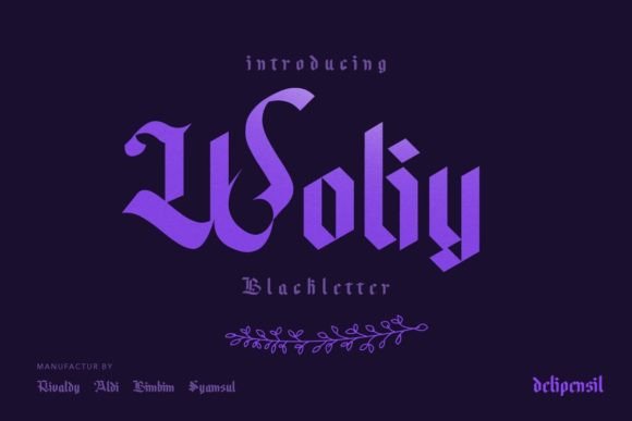 Woliy: A Bold Blackletter Typeface for Branding